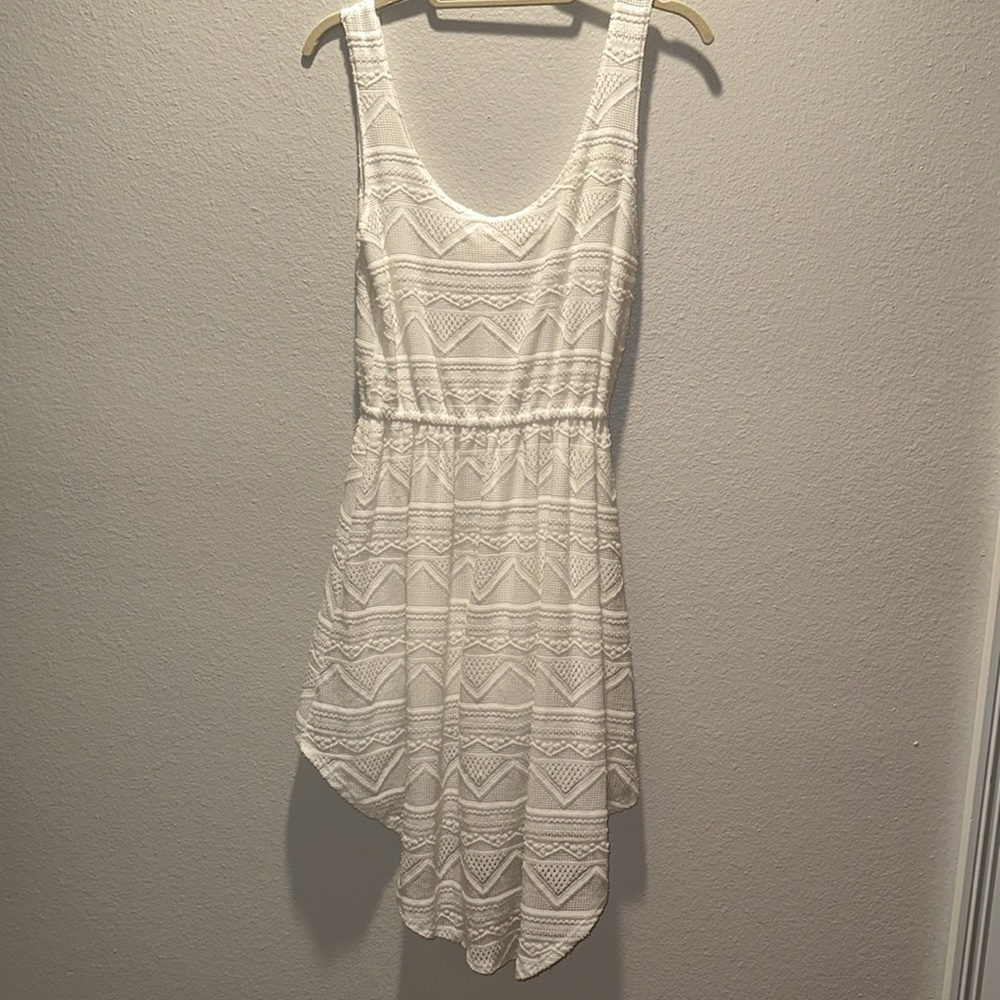 Jen’s Pirate Booty Free People *Maverick* white Aztec hi low tank tunic top M - Picture 6 of 11